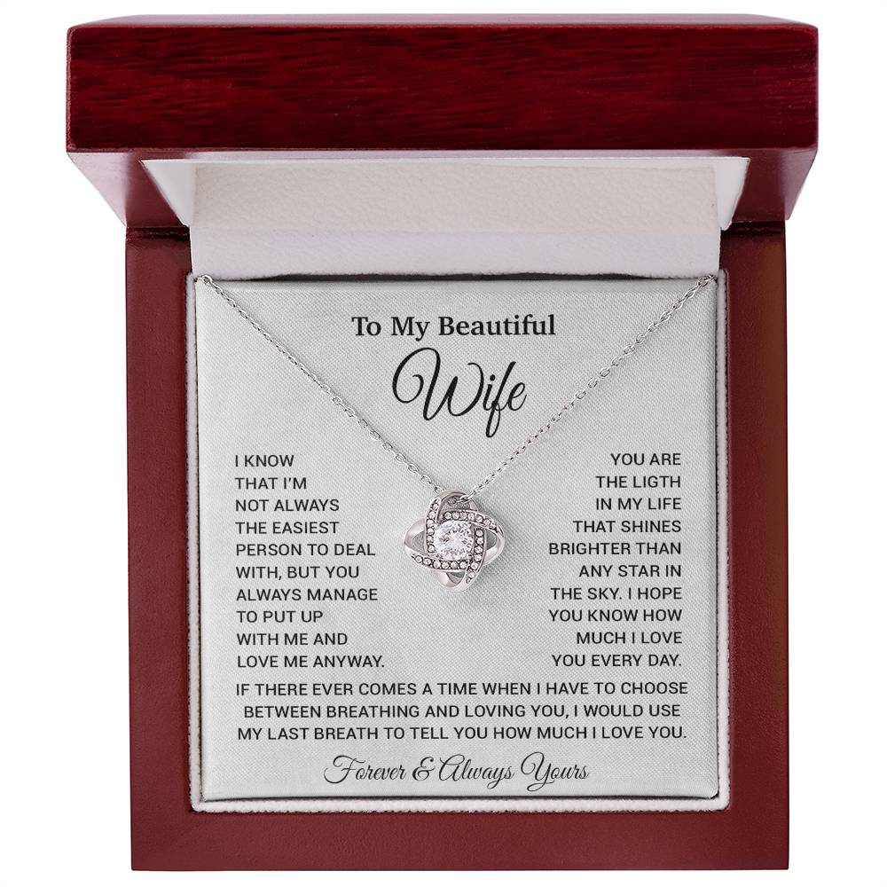 To My Wife Necklace, Christmas Gifts For Wife, Anniversary Cute Gift For Wife_6_9_White