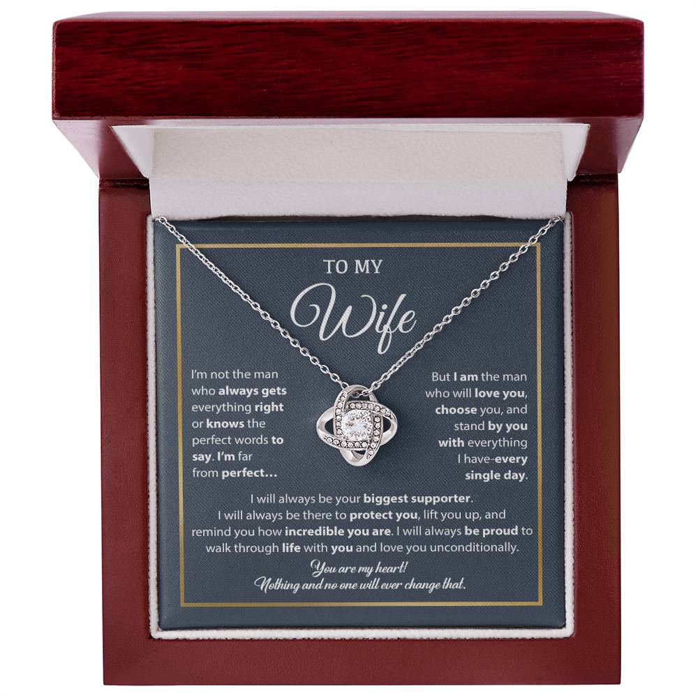 To My Wife Necklace, Gift For Wife, Anniversary Gift For Wife, Necklace For Wife 5_1_Blue_White