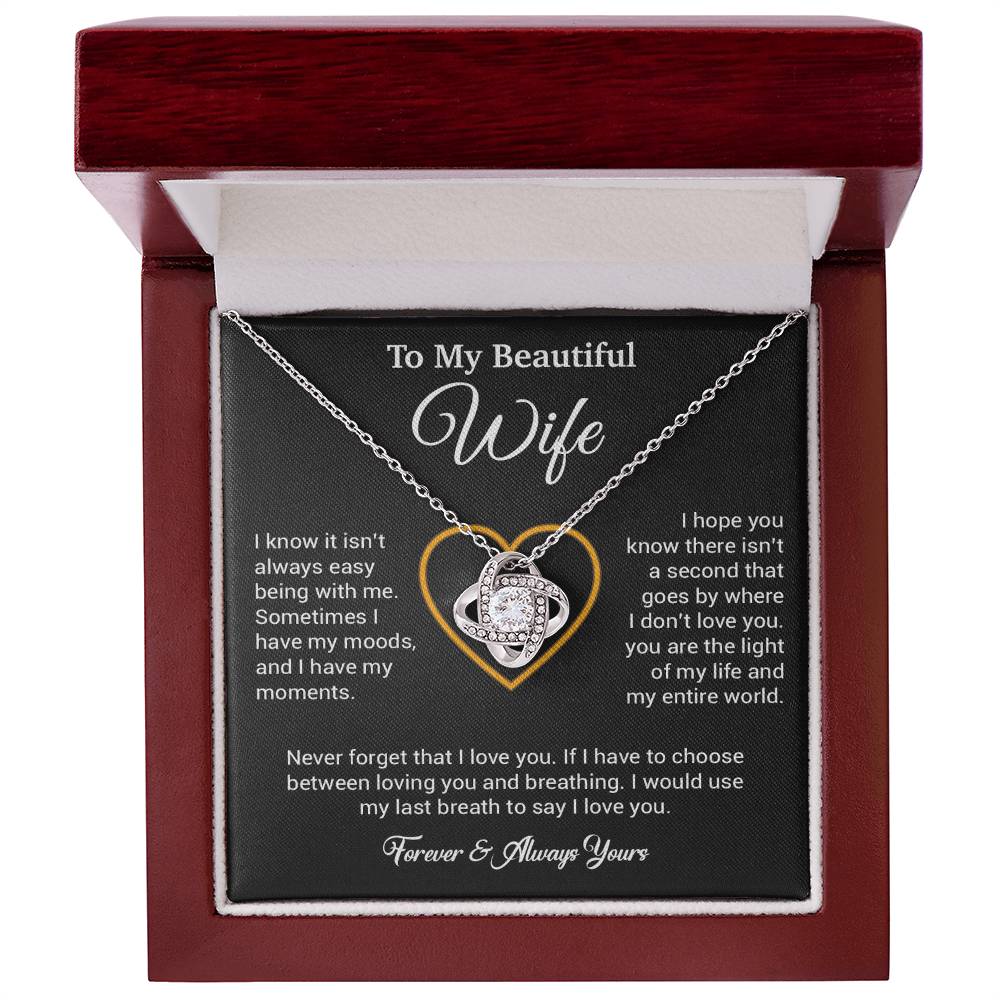 To My Wife Necklace, Gift For Wife, Anniversary Gift For Wife, Necklace For Wife 25_5_Black