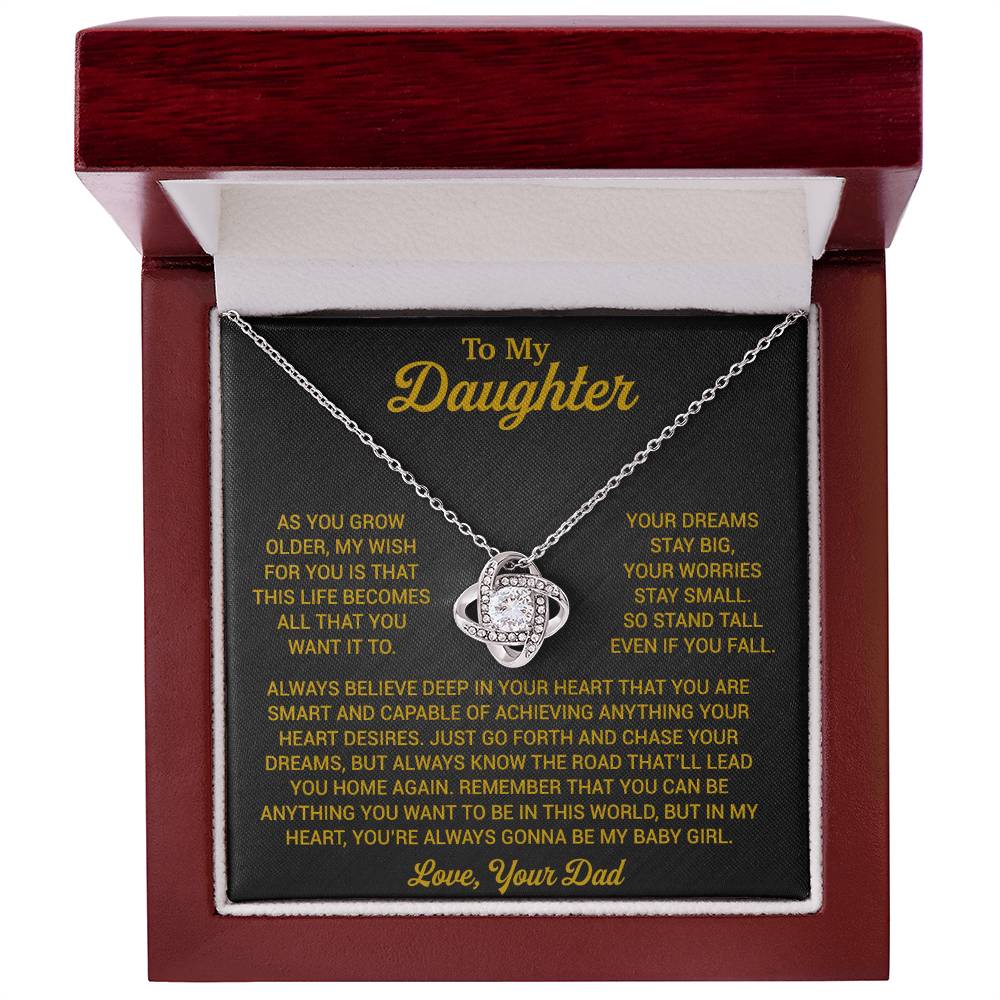 To My Daughter Necklace, Daughter Father Necklace, Daughter Gift From Dad 1_8_Gold