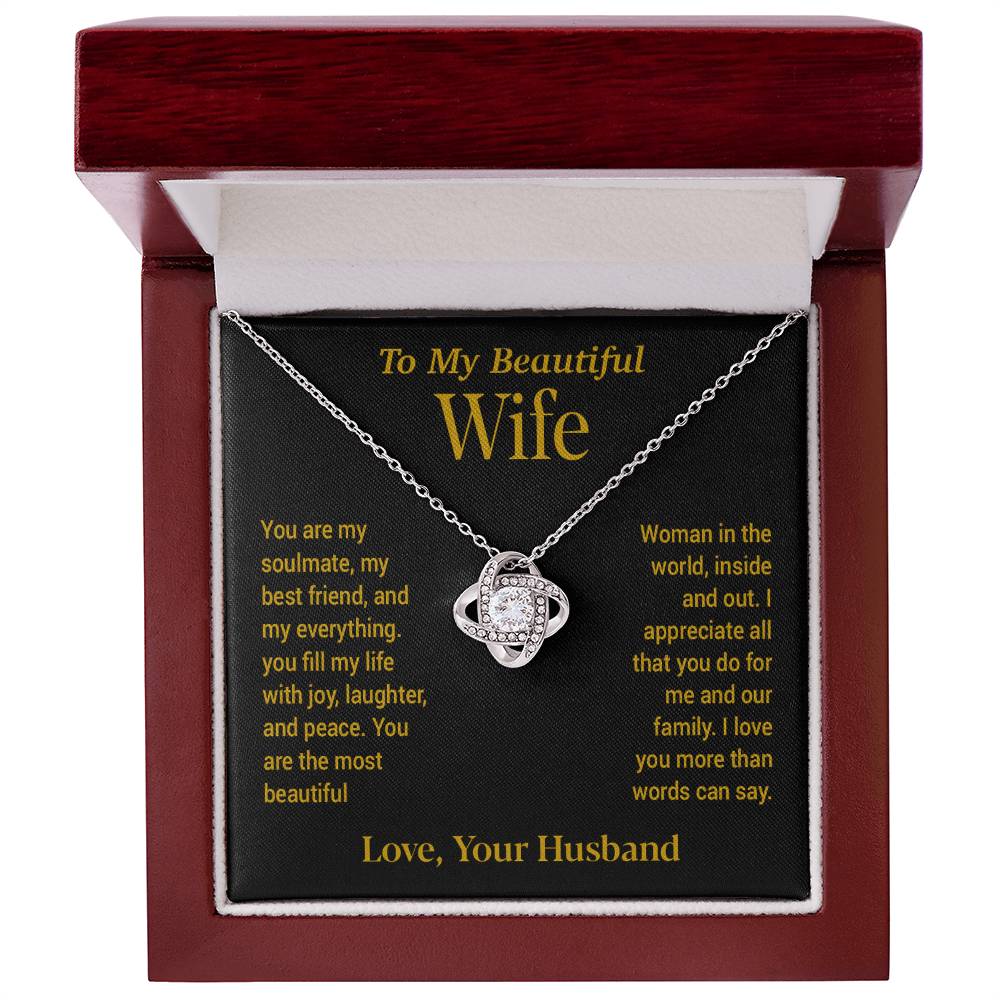 To My Wife Necklace, Gift For Wife, Anniversary Gift For Wife, Christmas Gift 22_11_Gold