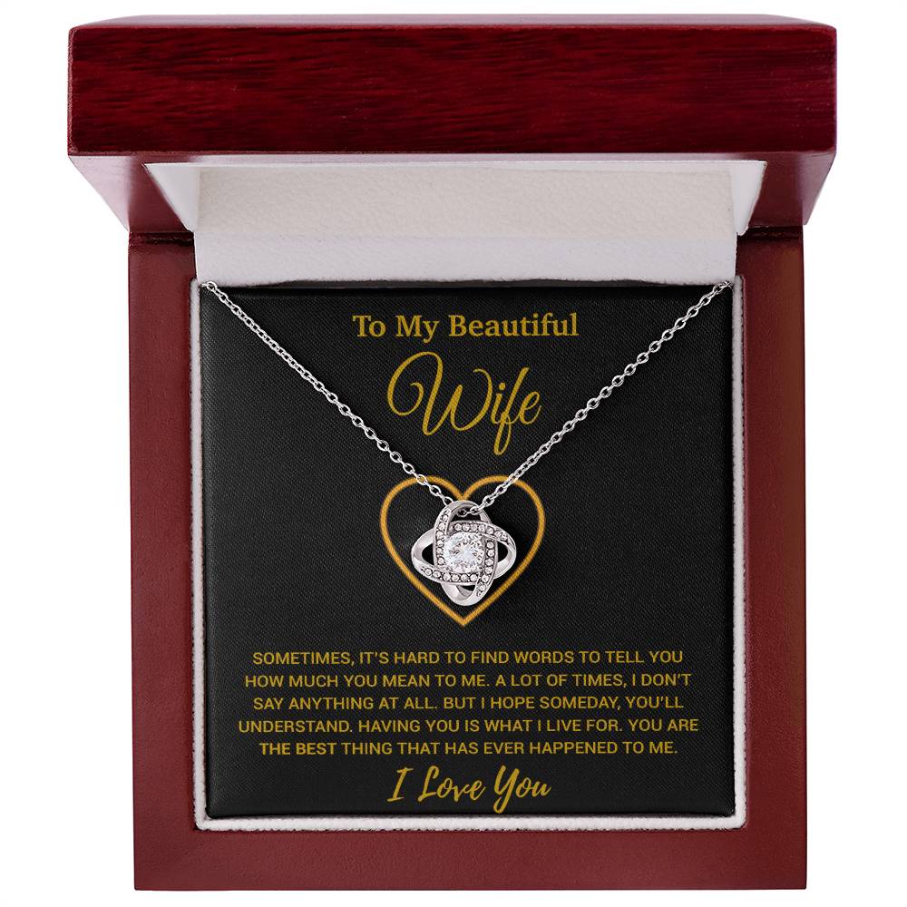 To My Wife Necklace, Christmas Gifts For Women, Anniversary Gift For Wife 22_11_Gold