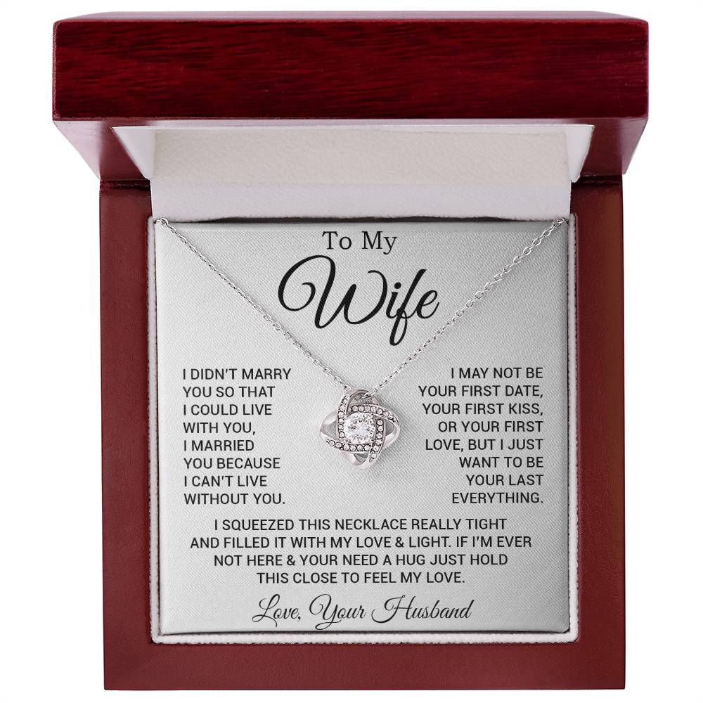 To My Wife Necklace, Gift For Wife, Anniversary Gift For Wife, Necklace For Wife 25_2_White
