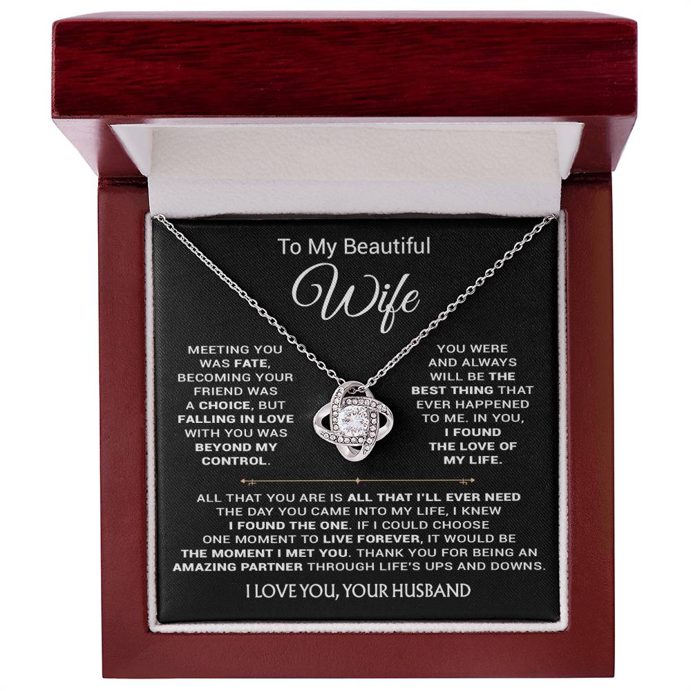 To My Wife Necklace, Gift For Wife, Anniversary Gift For Wife, Christmas Gift 9_6_Black