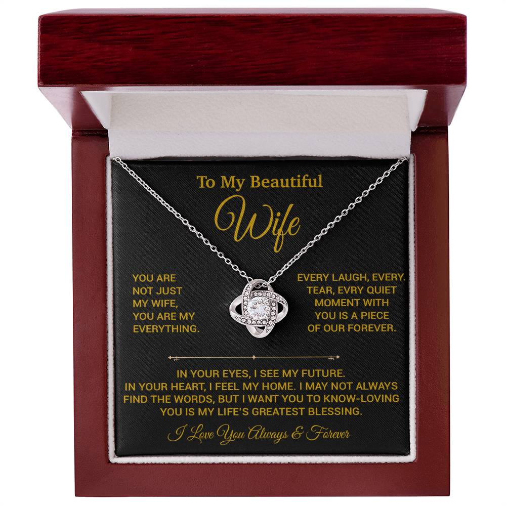 To My Wife Necklace, Christmas Gifts For Women, Anniversary Gift For Wife 10_9_Gold