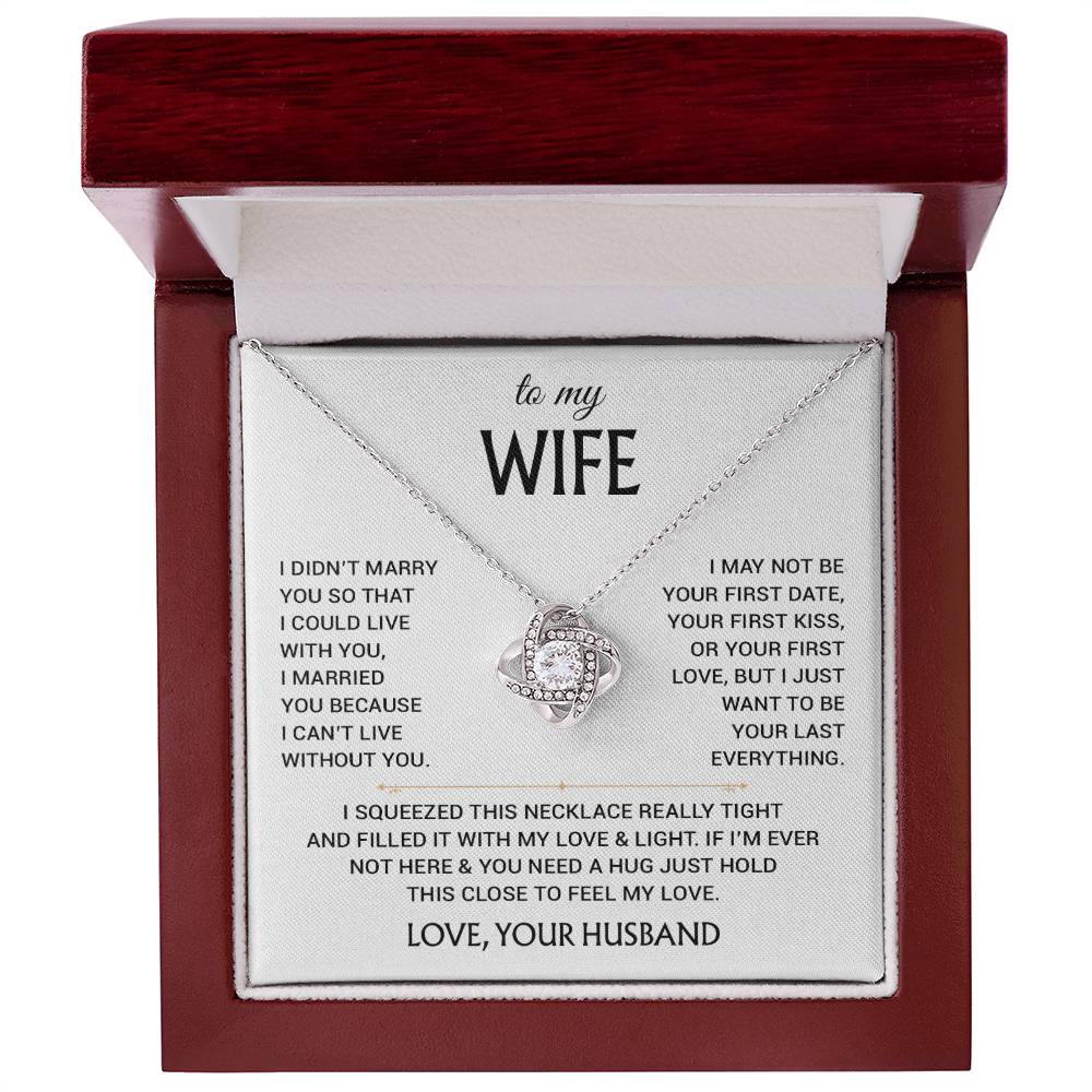 To My Wife Necklace, Christmas Gifts For Women, Anniversary Gift For Wife 12_12_White