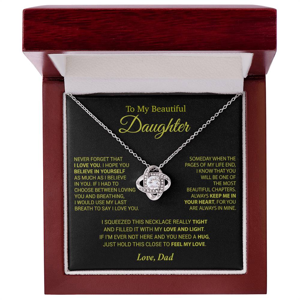 To My Daughter Necklace, Daughter Father Necklace, Daughter Gift From Dad 6_9_xanh