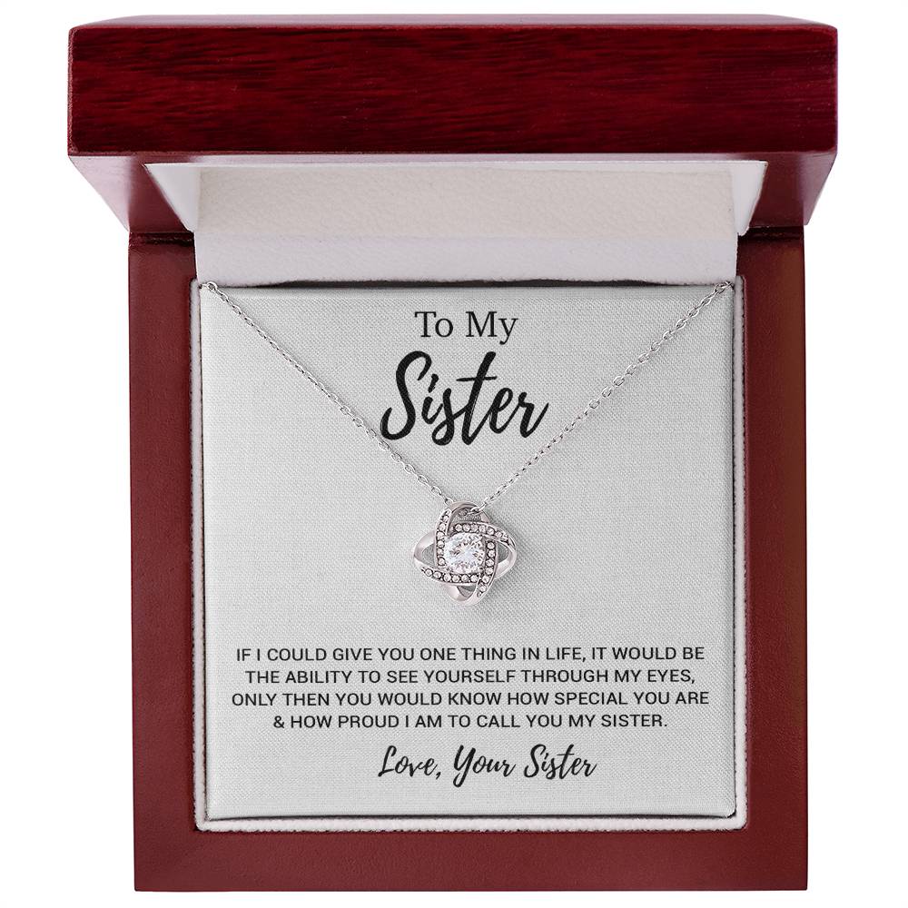 To My Sister Necklace, Brother to Sister, Birthday gift For Sister from Brother