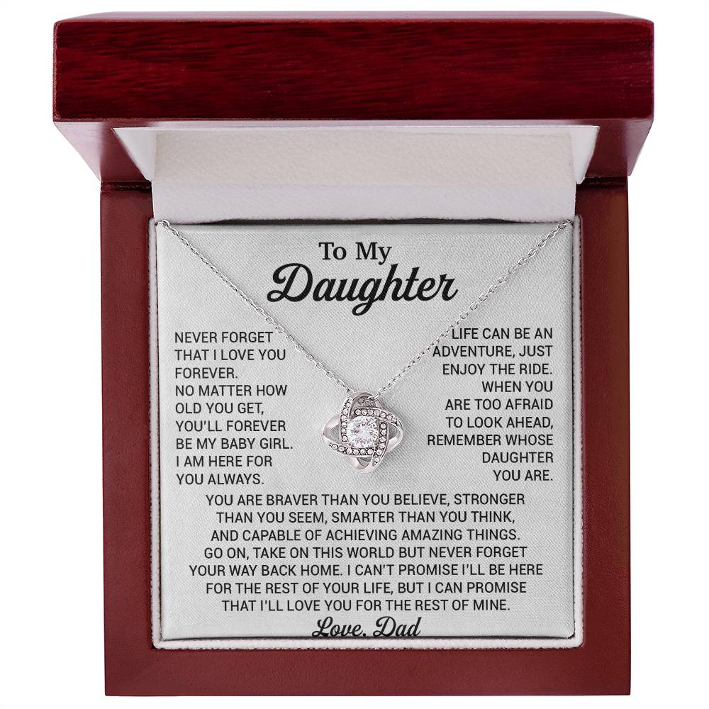 To My Daughter Necklace, Daughter Father Necklace, Daughter Gift From Dad 22_8_White