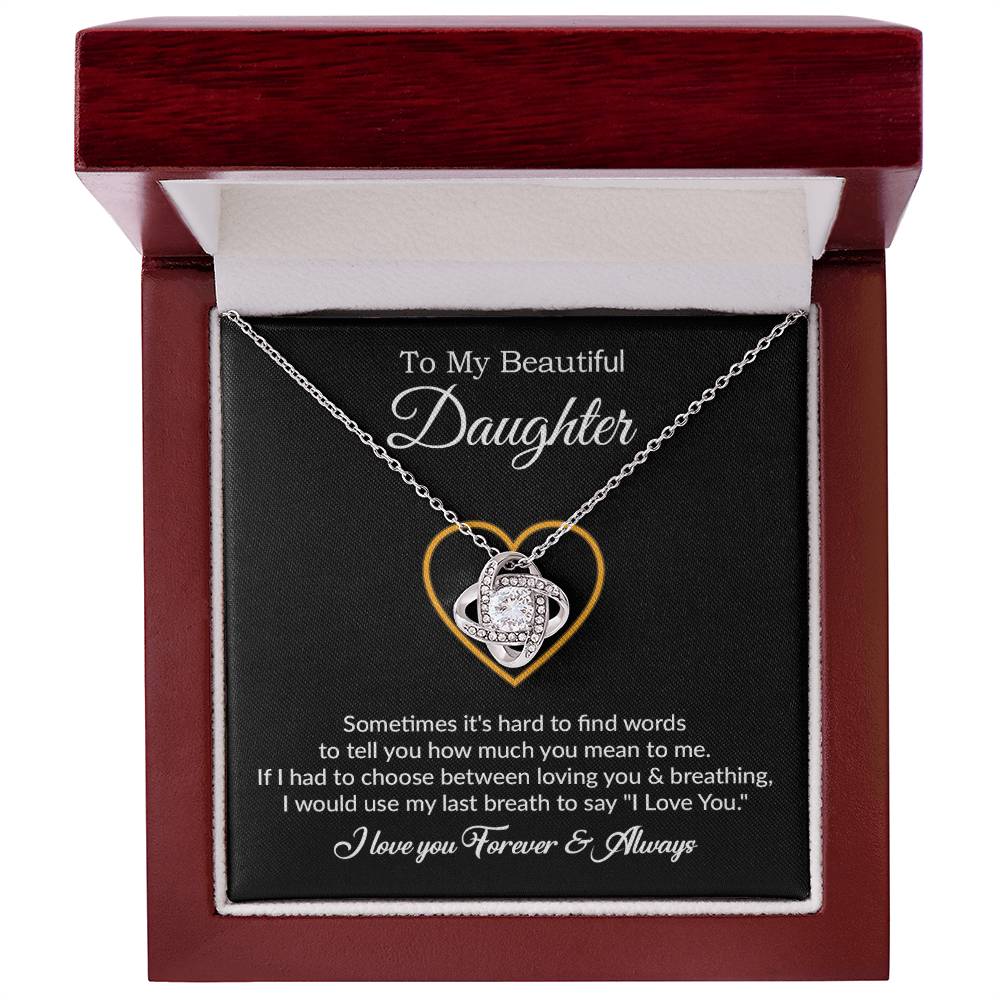 To My Daughter Necklace, Gift For Daughter From Dad, Daughter Father Necklace 22_7_Black