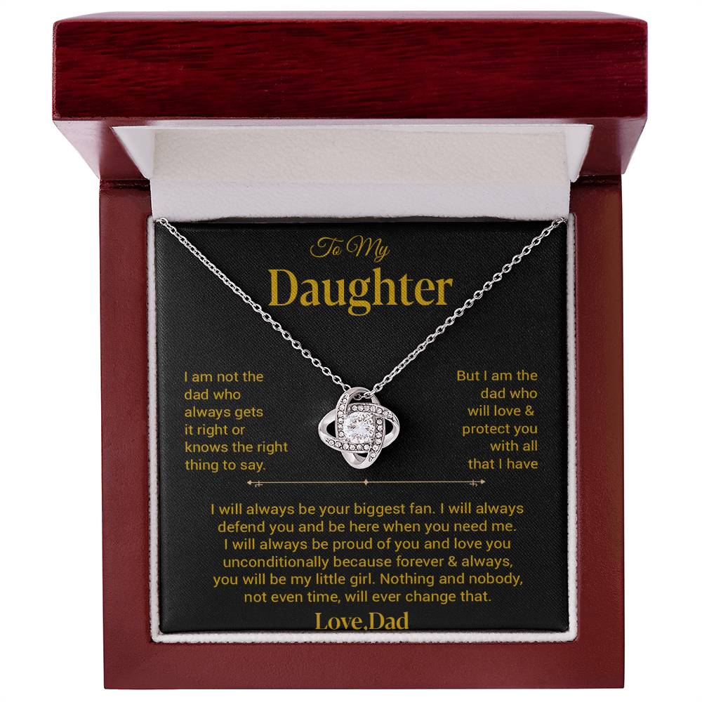 To My Daughter Necklace, Gift for Daughter from Dad, Father Daughter Necklace 21_11_Gold