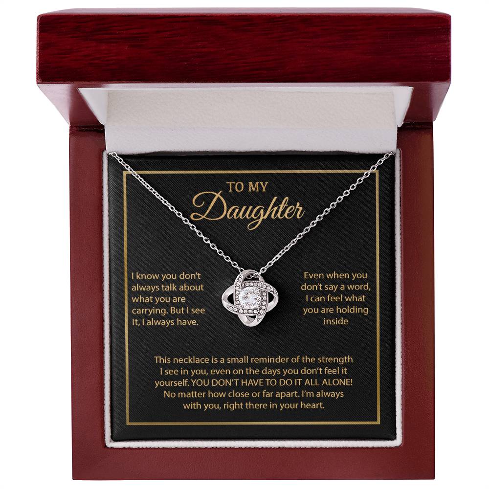 To My Daughter Necklace, Gift for Daughter from Mom, Daughter Mother Necklace 24_3_Gold