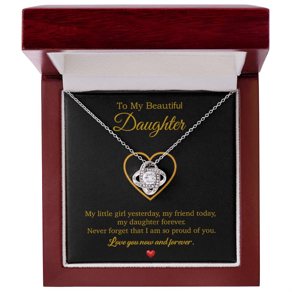 To My Daughter Necklace, Gift For Daughter From Dad, Daughter Father Necklace 10_7_Gold