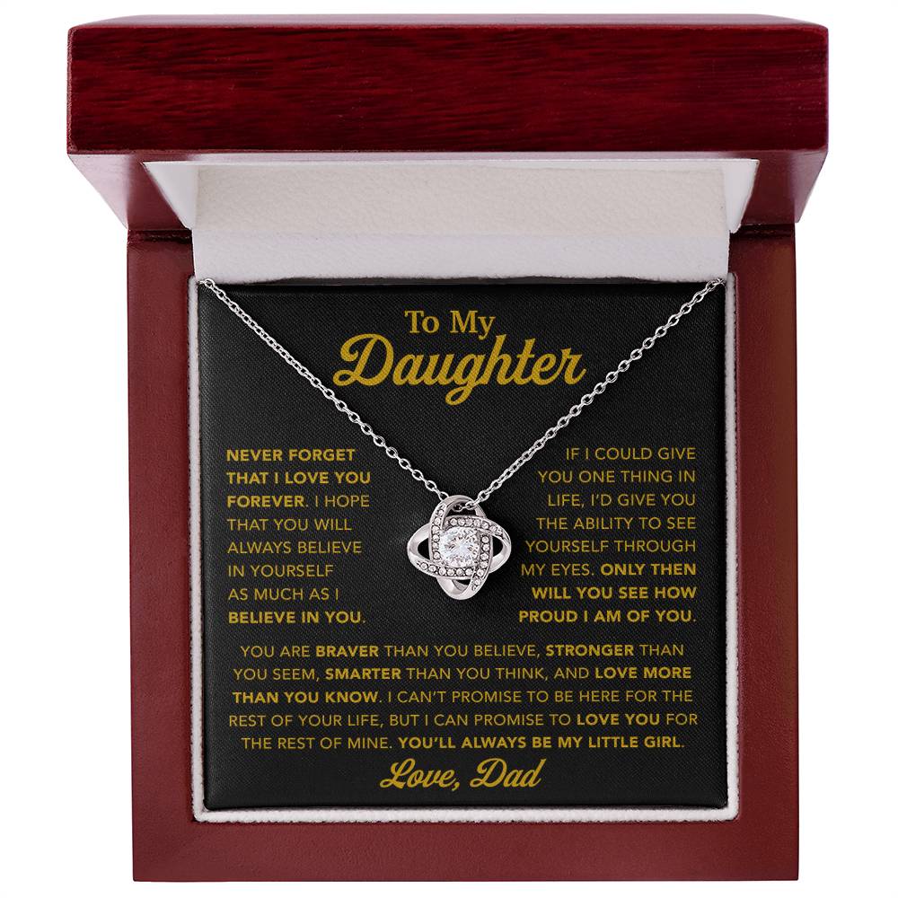 To My Daughter Necklace, Gift for Daughter from Dad, Father Daughter Necklace 21_1_Gold