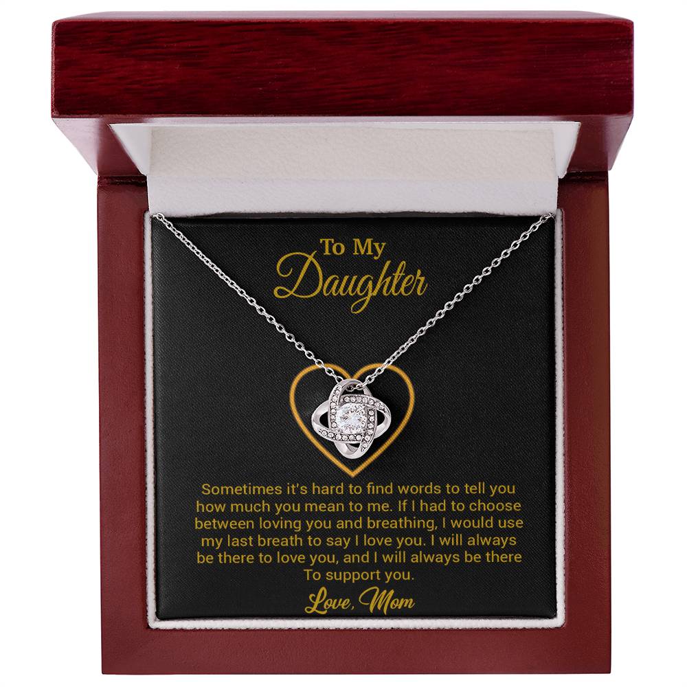 To My Daughter Necklace, Gift for Daughter from mom, Daughter mother Necklace 31_3_Gold