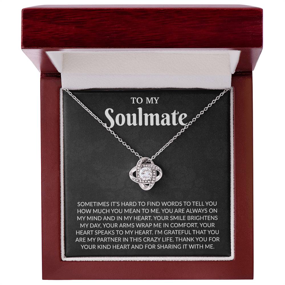 To My Soulmate Necklace, Anniversary Gift for Her, Gifts for Wife, Gifts for Girlfriend
