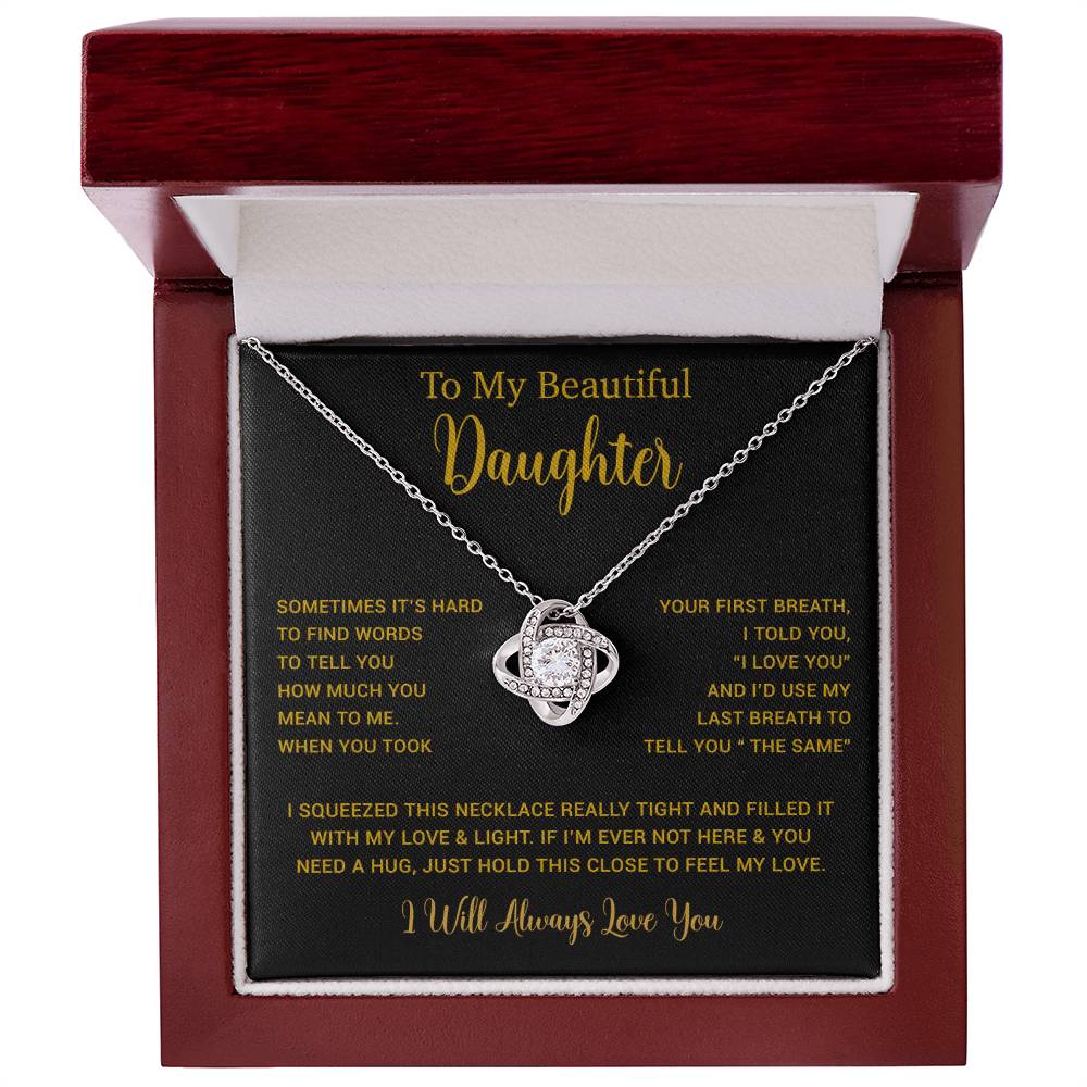 To My Daughter Necklace, Gift for Daughter from Dad, Father Daughter Necklace  11_5_Gold