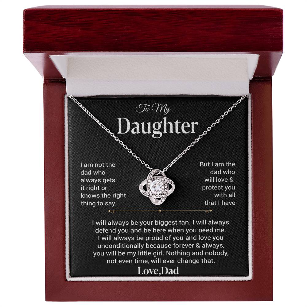 To My Daughter Necklace, Gift for Daughter from Dad, Father Daughter Necklace 21_11_Black