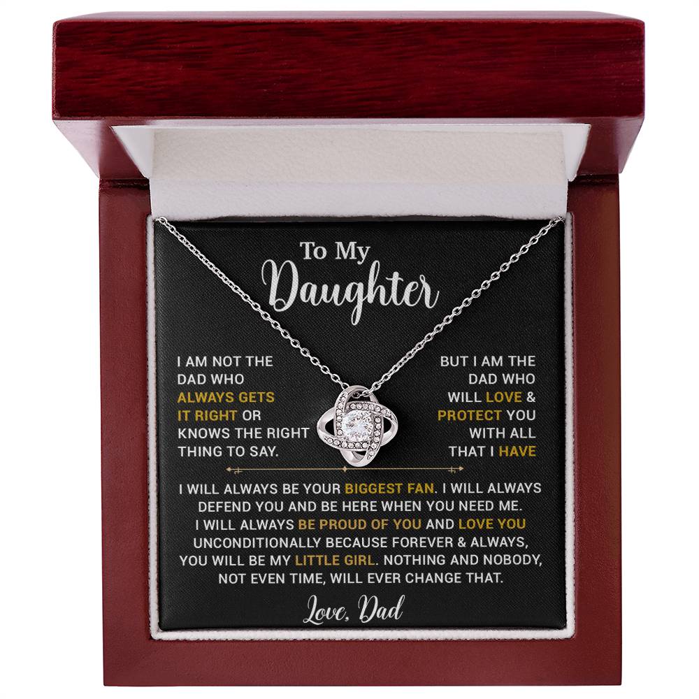 To My Daughter Necklace, Gift for Daughter from Dad, Father Daughter Necklace 13_4_Gold