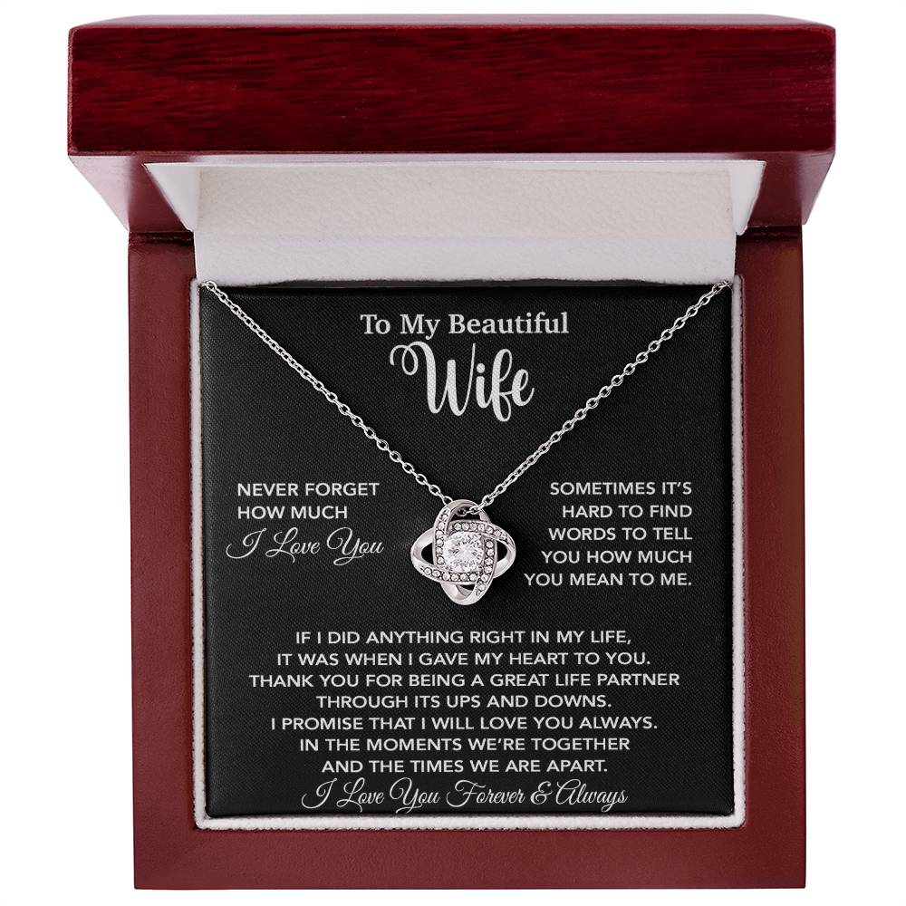 To My Wife Necklace, Christmas Gifts For Wife, Anniversary Cute Gift For Wife_Black_25_9