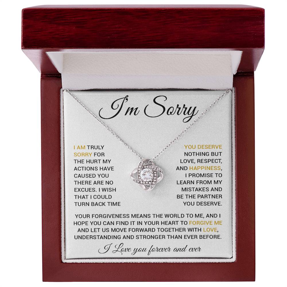 I_m Sorry Gift Apology Gift Necklace For Her, Wife, Girlfriend, Friend, Forgive