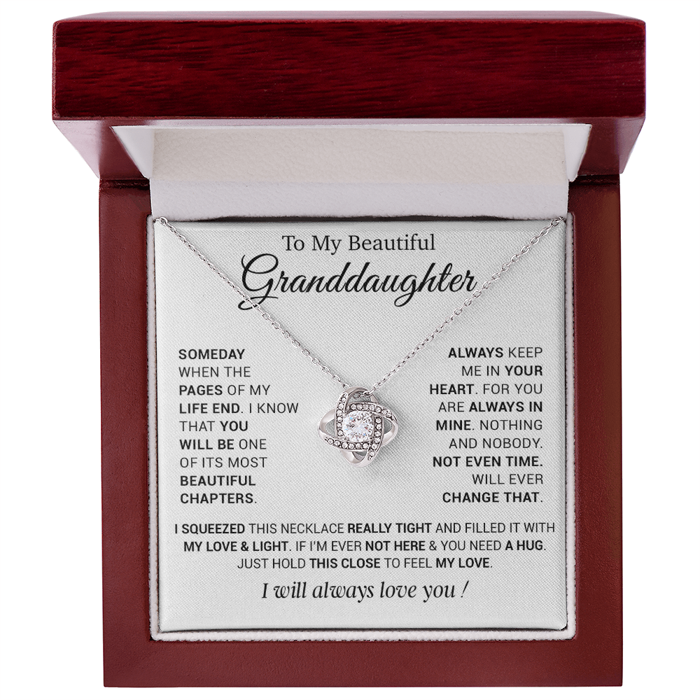 To My Granddaughter Necklace, Birthday Gift For Granddaughter From Grandpa
