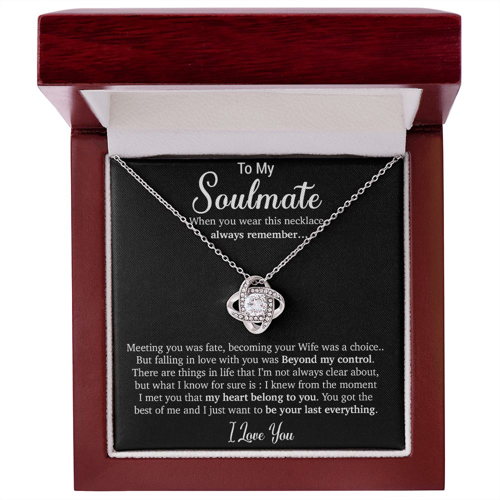 To My Soulmate Necklace, Anniversary Gift, Sentimental Gift, Soulmate Jewelry