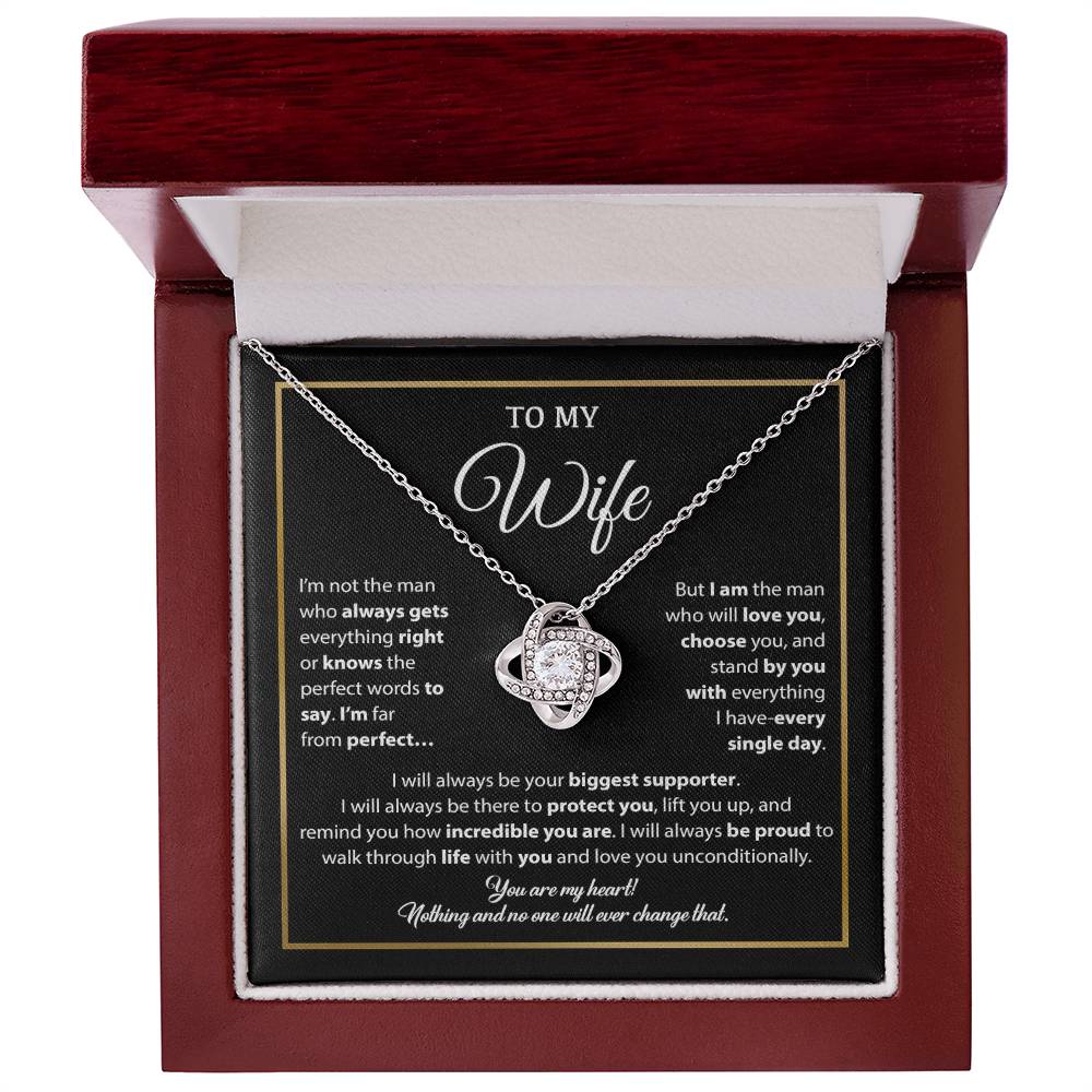 To My Wife Necklace, Gift For Wife, Anniversary Gift For Wife, Necklace For Wife 5_1_Black
