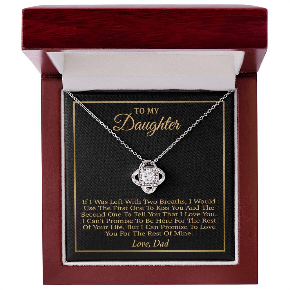 To My Daughter Necklace, Gift for Daughter from Dad, Father Daughter Necklace 31_3_Gold