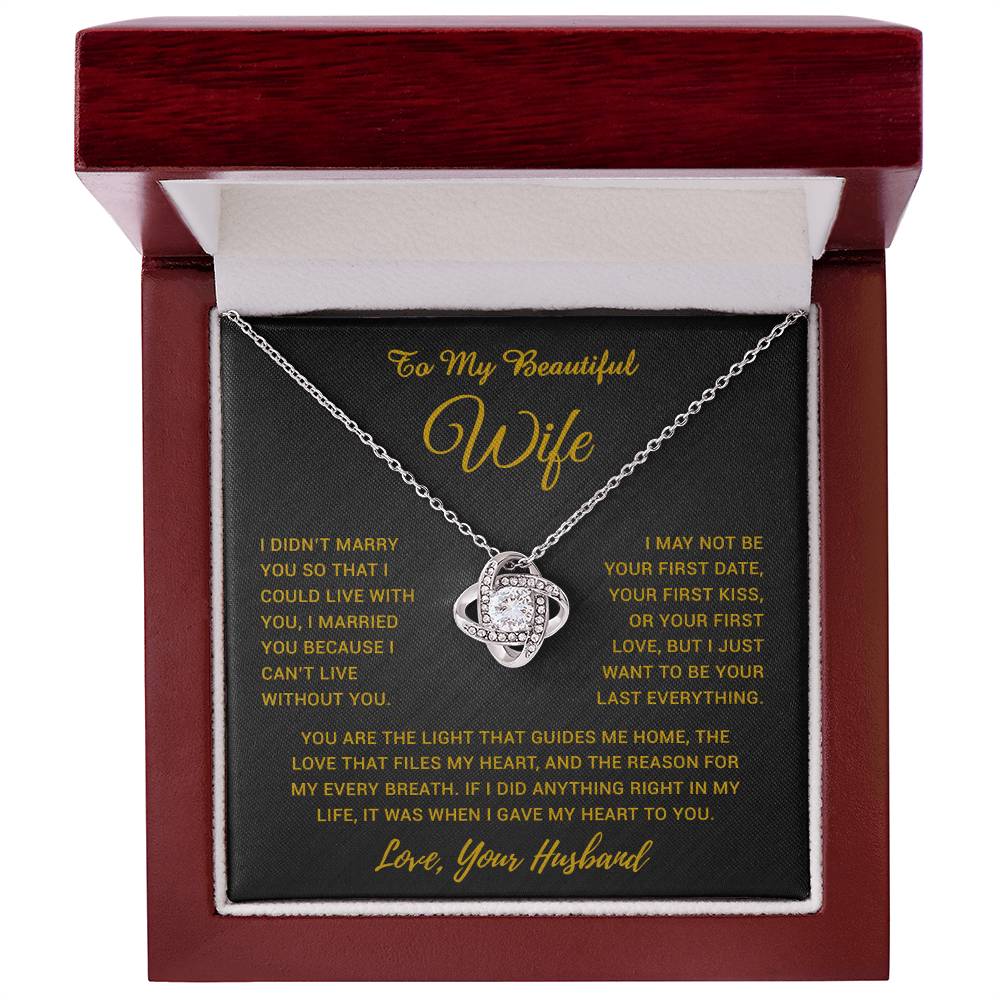 To My Wife Necklace, Gift For Wife, Anniversary Gift For Wife, Necklace For Wife 4_5_Gold