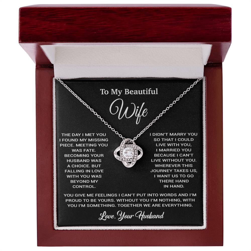 To My Wife Necklace, Vanlentines Gifts For Women, Anniversary Gift For Wife 2_2_Black