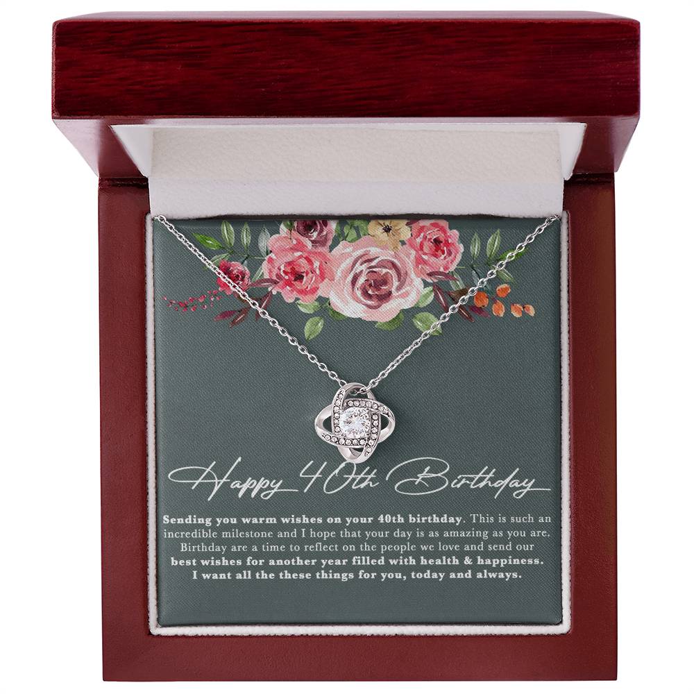 40th Birthday Gifts Necklace, 40th Birthday Necklace,40th Birthday Gift Ideas