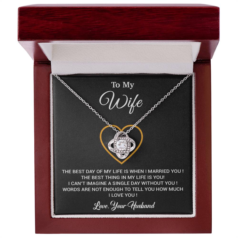 To My Wife Necklace, Gift For Wife, Anniversary Gift For Wife, Necklace For Wife 26_2_Black