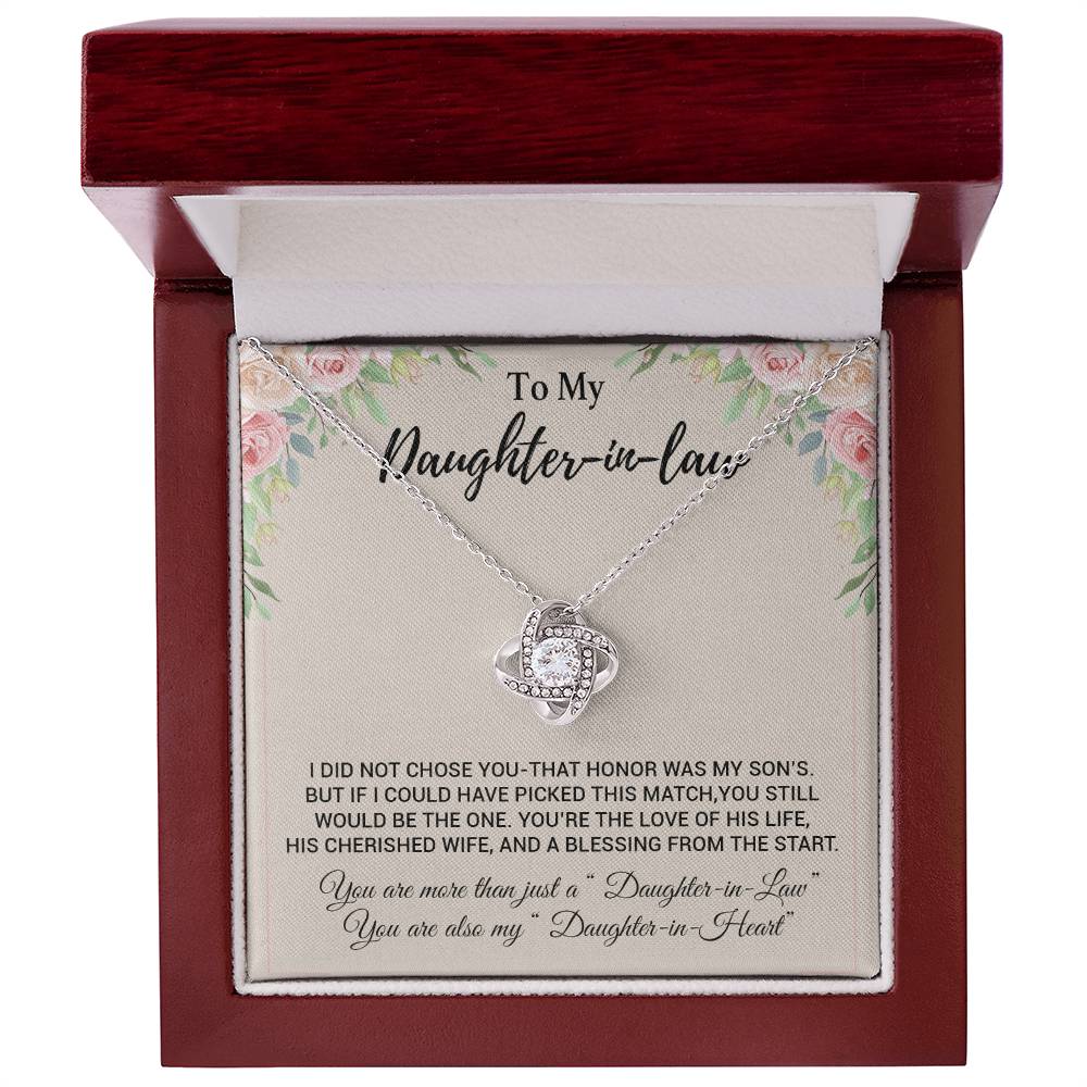To My Daughter-In-Law Necklace, Gift For Daughter In Law, Daughter In Law Gift