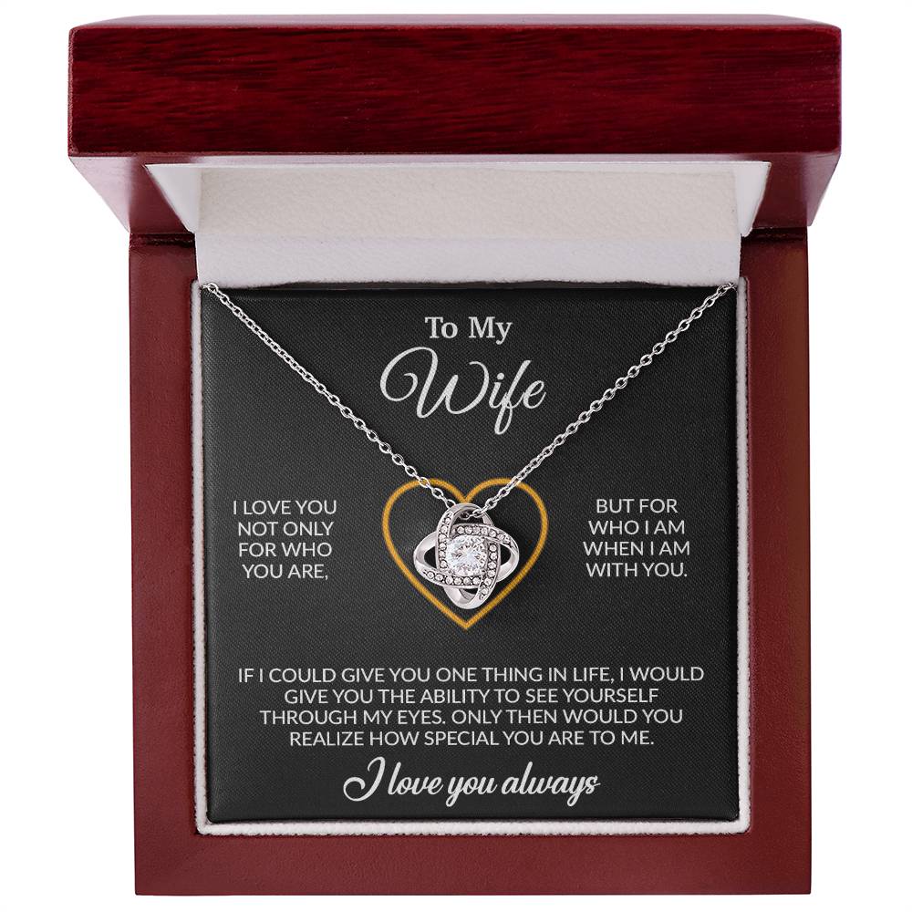 To My Wife Necklace, Gift For Wife, Anniversary Gift For Wife, Necklace For Wife 10_6_Black