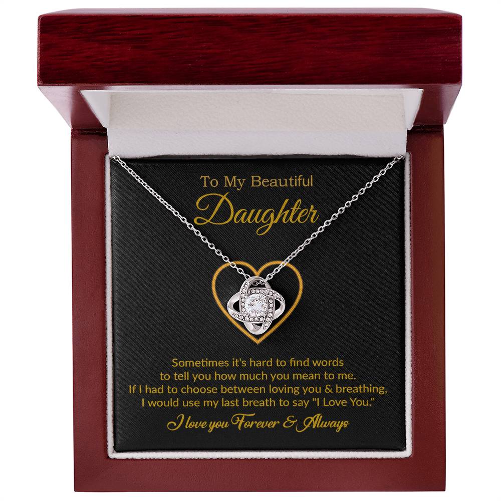 To My Daughter Necklace, Gift For Daughter From Dad, Daughter Father Necklace 22_7_Gold