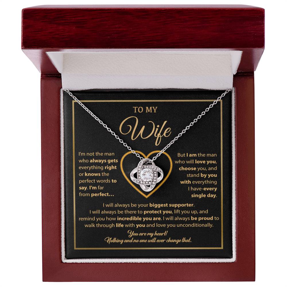To My Wife Necklace, Gift For Wife, Anniversary Gift For Wife, Necklace For Wife 29_1_Gold