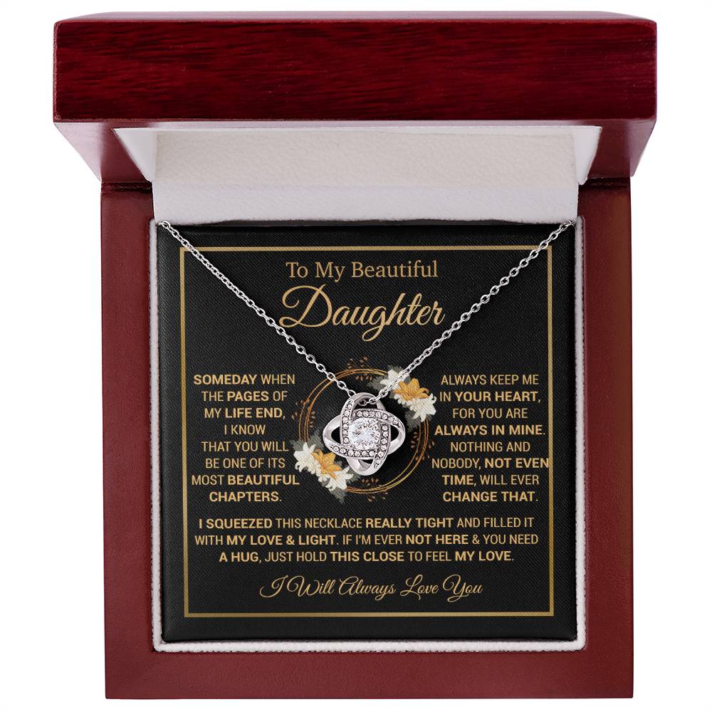 To My Daughter Necklace, Gift for Daughter from Dad,Mom, Daughter Mother Necklace