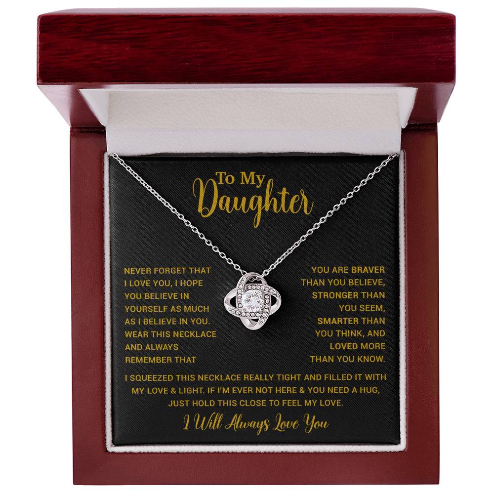To My Daughter Necklace Gift for Daughter from Dad,Daughter Father Necklace 16_4_Gold