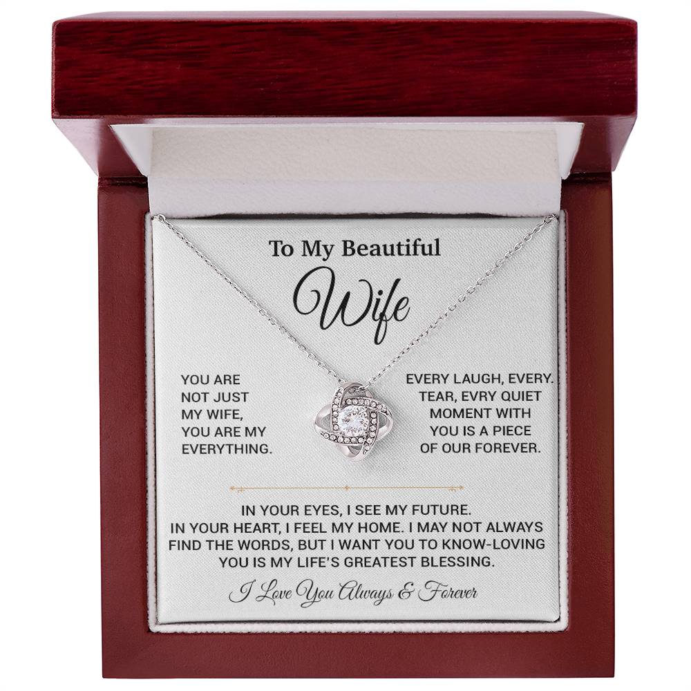 To My Wife Necklace, Christmas Gifts For Women, Anniversary Gift For Wife 10_9_White