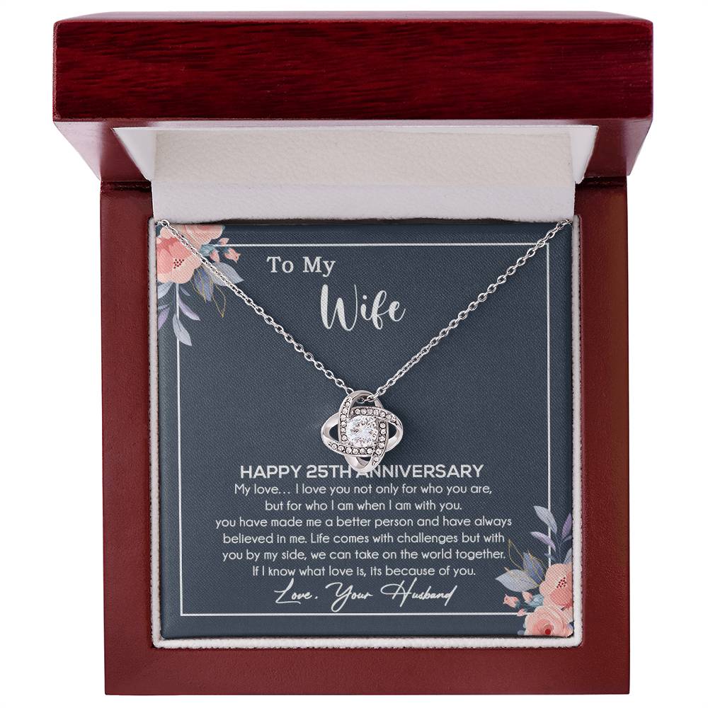 25th Anniversary Gift For Wife Necklace, 25 Year Anniversary, 25th Wedding Gift _Blue