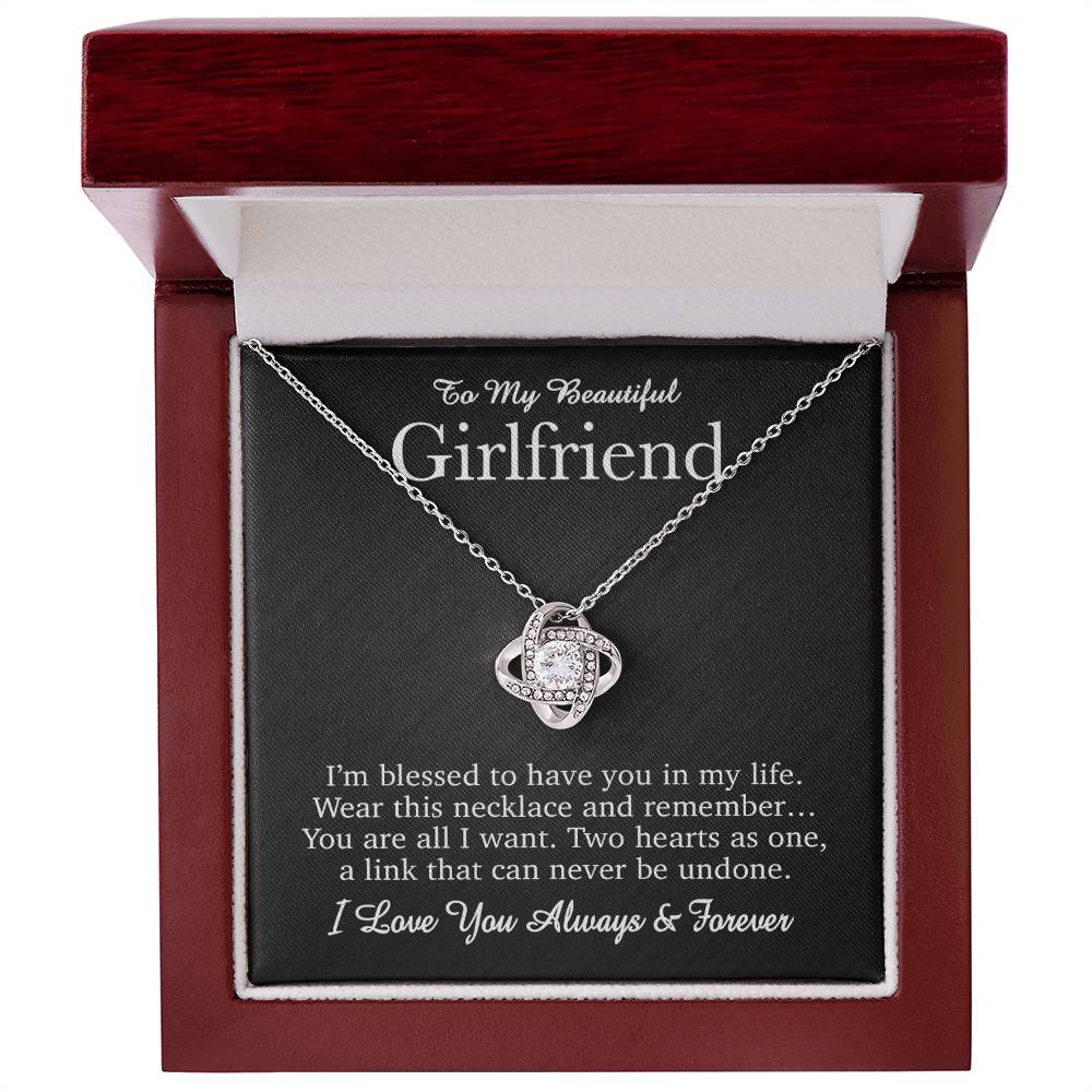 To My Girlfriend Necklace, Valentines Day Gift, Girlfriend Gifts, Girlfriend