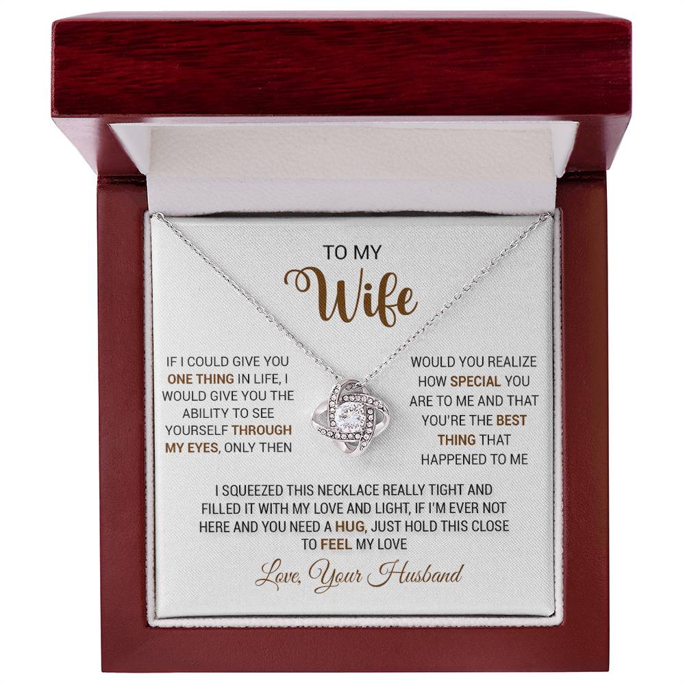 To My Wife Necklace, Gift For Wife, Anniversary Gift For Wife, Christmas Gift 25_9_White