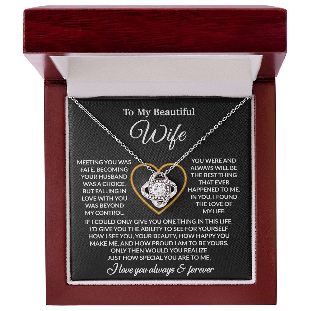 To My Wife Necklace, Wife Gift from Husband, Christmas Gift 27_11_Black