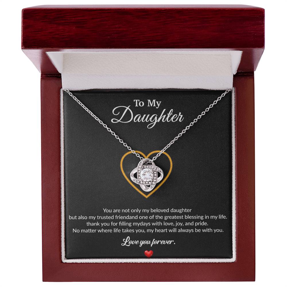 To My Daughter Necklace, Gift for Daughter from Dad, Father Daughter Necklace 13_8_Black