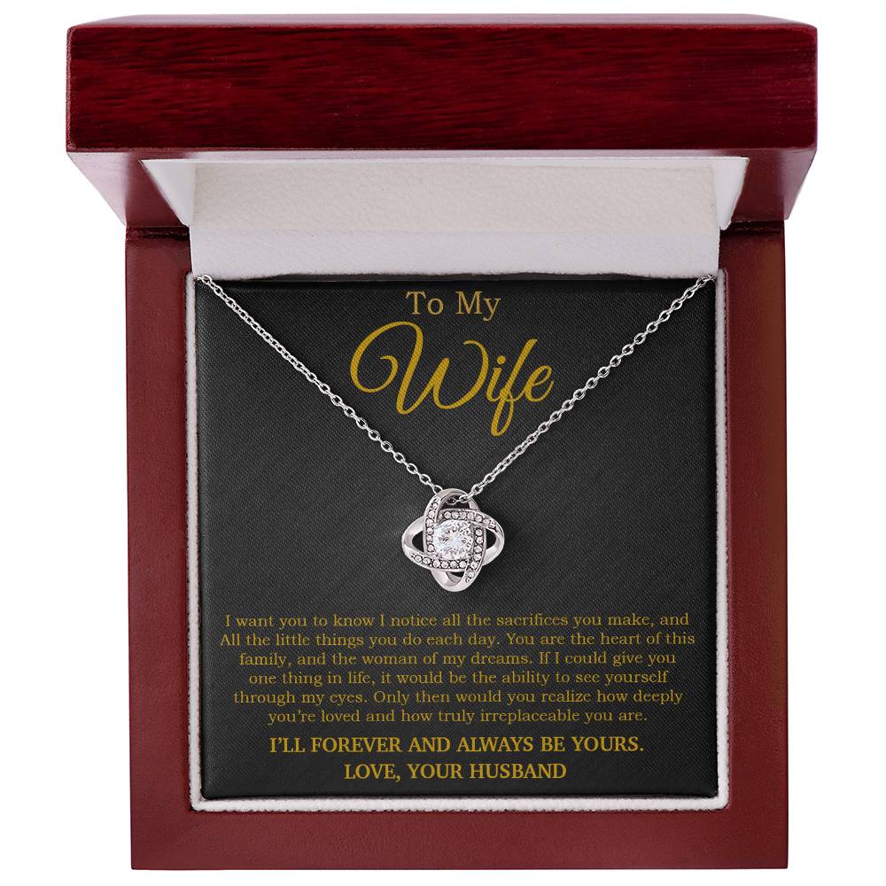 To My Wife Necklace, Mother's Day Gift from Husband, Wife Birthday Gift 29_5_Gold