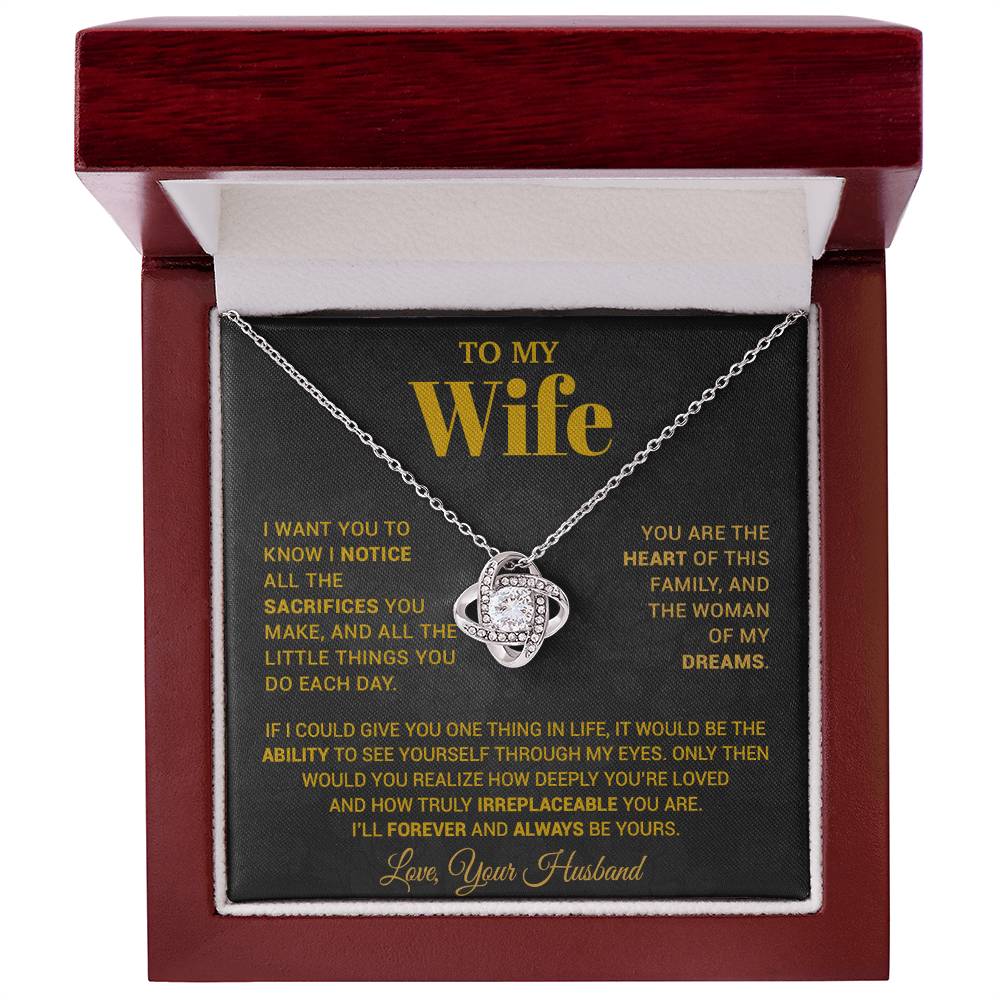 To My Wife Necklace, Christmas Gifts For Women, Anniversary Gift For Wife 6_10_Gold