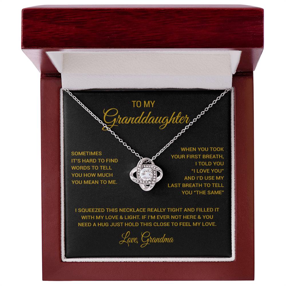 To My Granddaughter Necklace, Xmas Birthday Gift For Granddaughter from Grandma 1_11_Gold