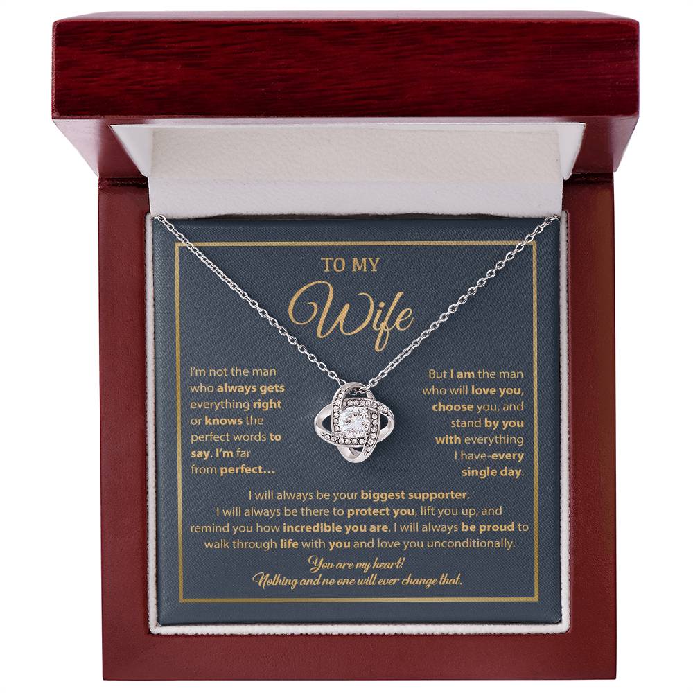 To My Wife Necklace, Gift For Wife, Anniversary Gift For Wife, Necklace For Wife 5_1_Blue