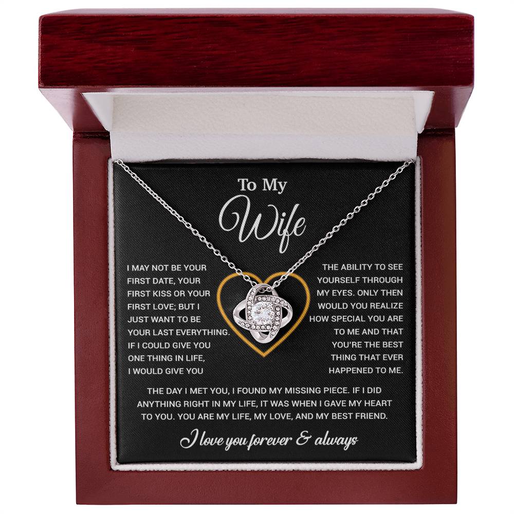 To My Wife Necklace, Christmas Gifts For Women, Anniversary Gift For Wife 24_12_Black